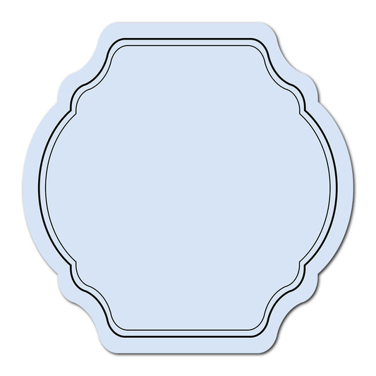 Wedding Label with Classic Double Border | SVG PNG Template - Shape 6
