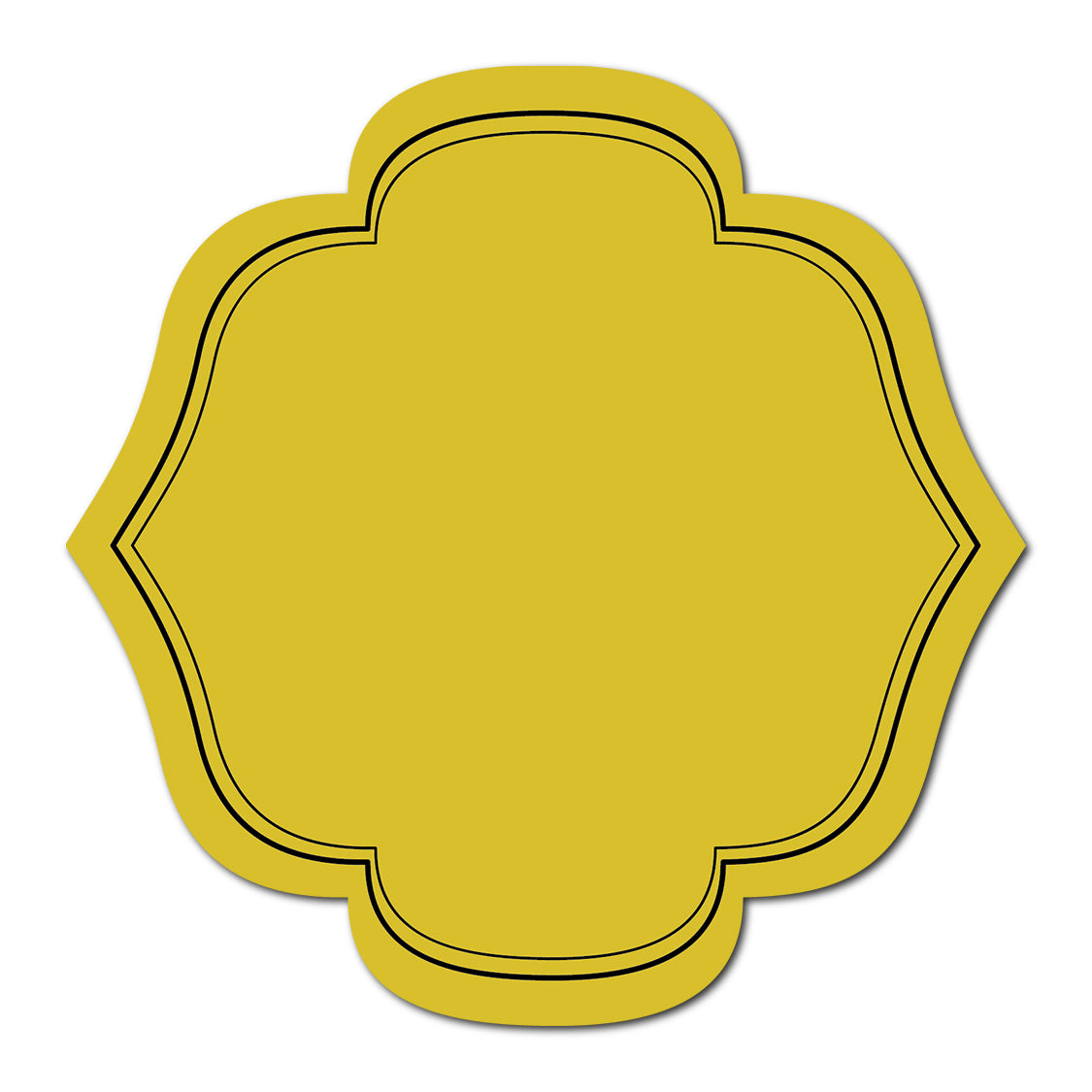 Wedding Label with Classic Double Border | SVG PNG Template - Shape 9