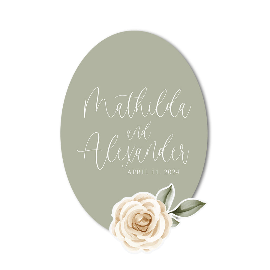 Romantic Rose Wedding Signage DIY Template | For Welcome Signs, Seating Charts, Bar Menus