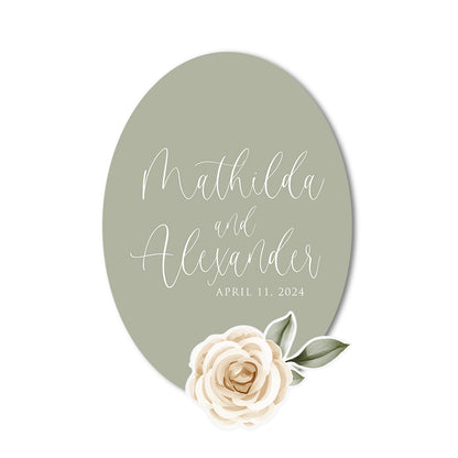 Romantic Rose Wedding Signage DIY Template | For Welcome Signs, Seating Charts, Bar Menus