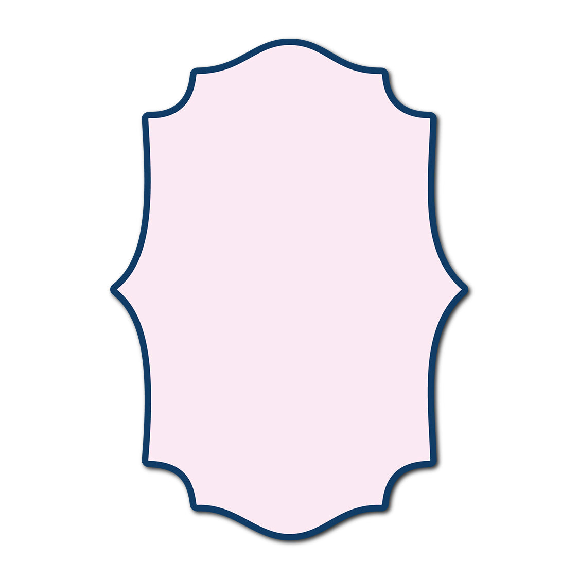Classic Mounted 2-Layer Card | SVG Template - Shape P15