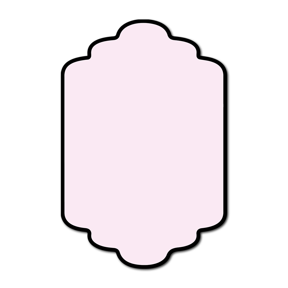 Classic Mounted 2-Layer Card | SVG Template - Shape P201