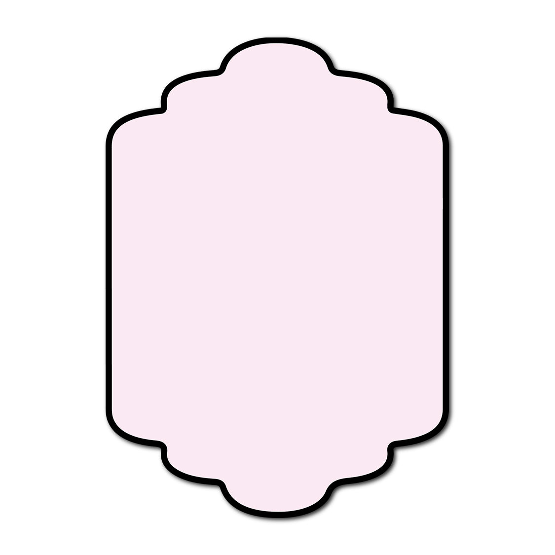 Classic Mounted 2-Layer Card | SVG Template - Shape P202