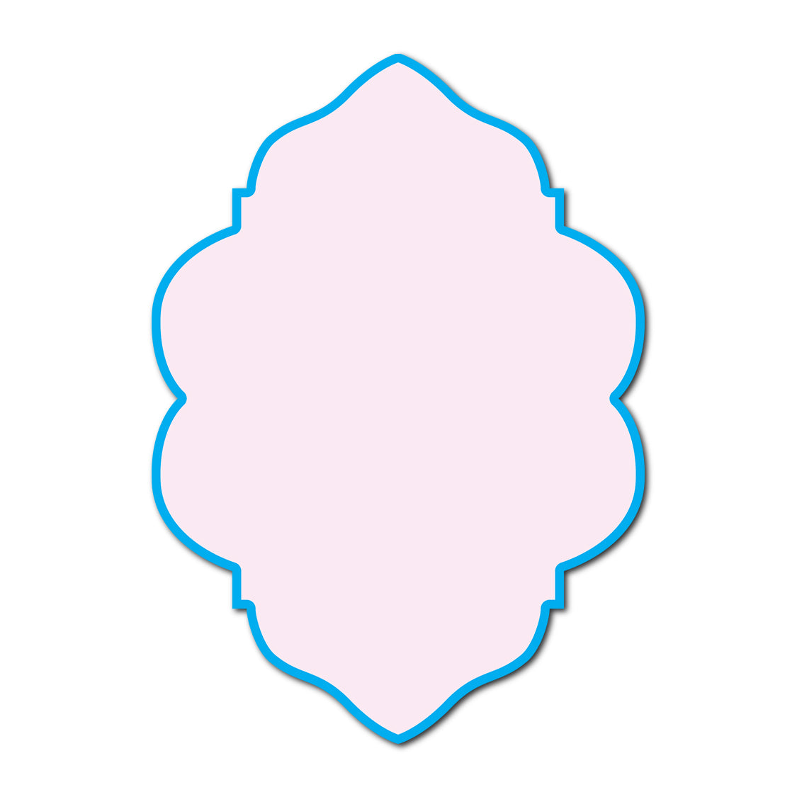 Classic Mounted 2-Layer Card | SVG Template - Shape P204