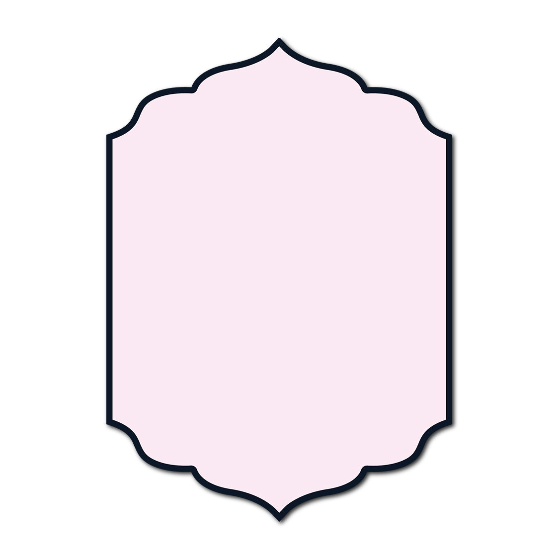 Classic Mounted 2-Layer Card | SVG Template - Shape P23