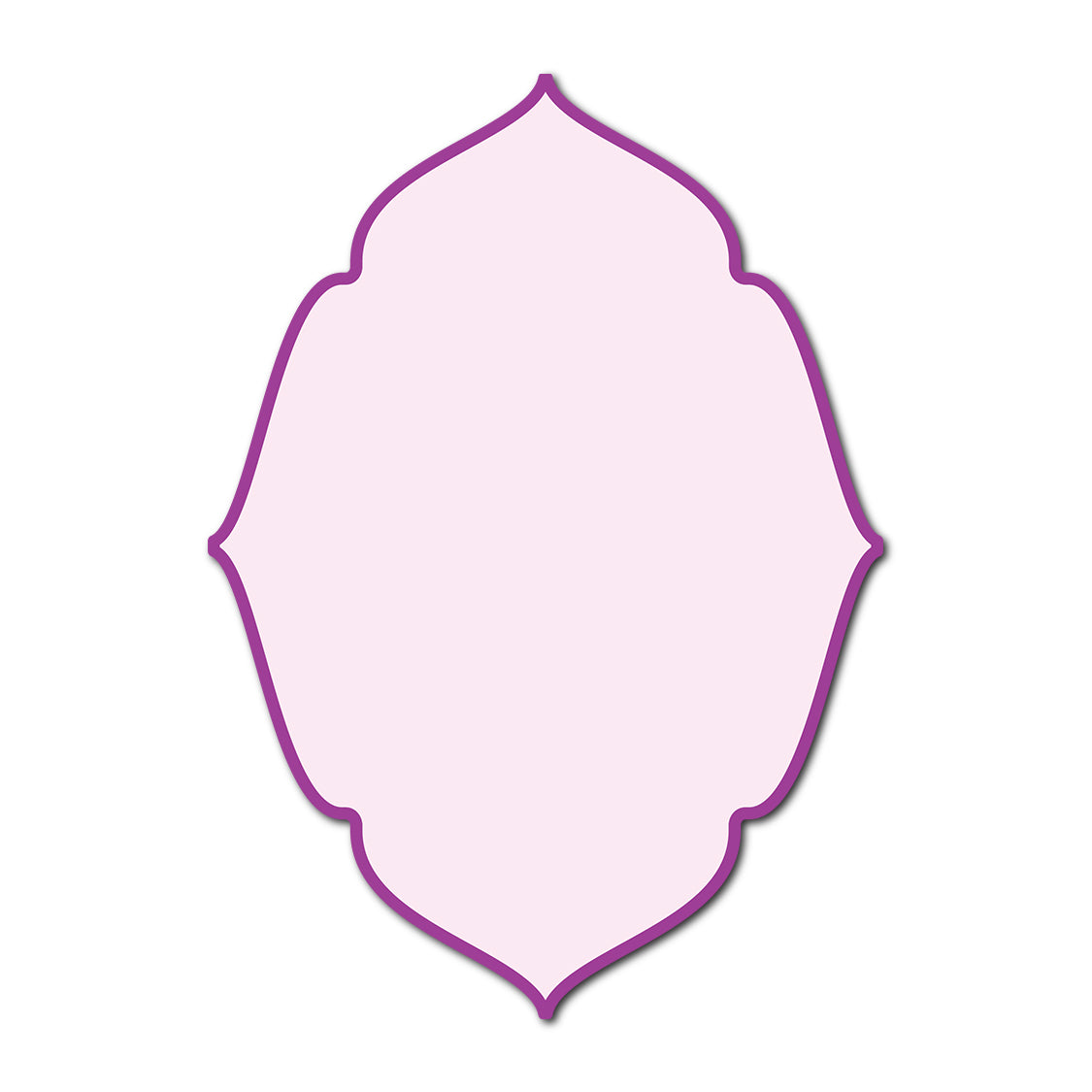 Classic Mounted 2-Layer Card | SVG Template - Shape P32