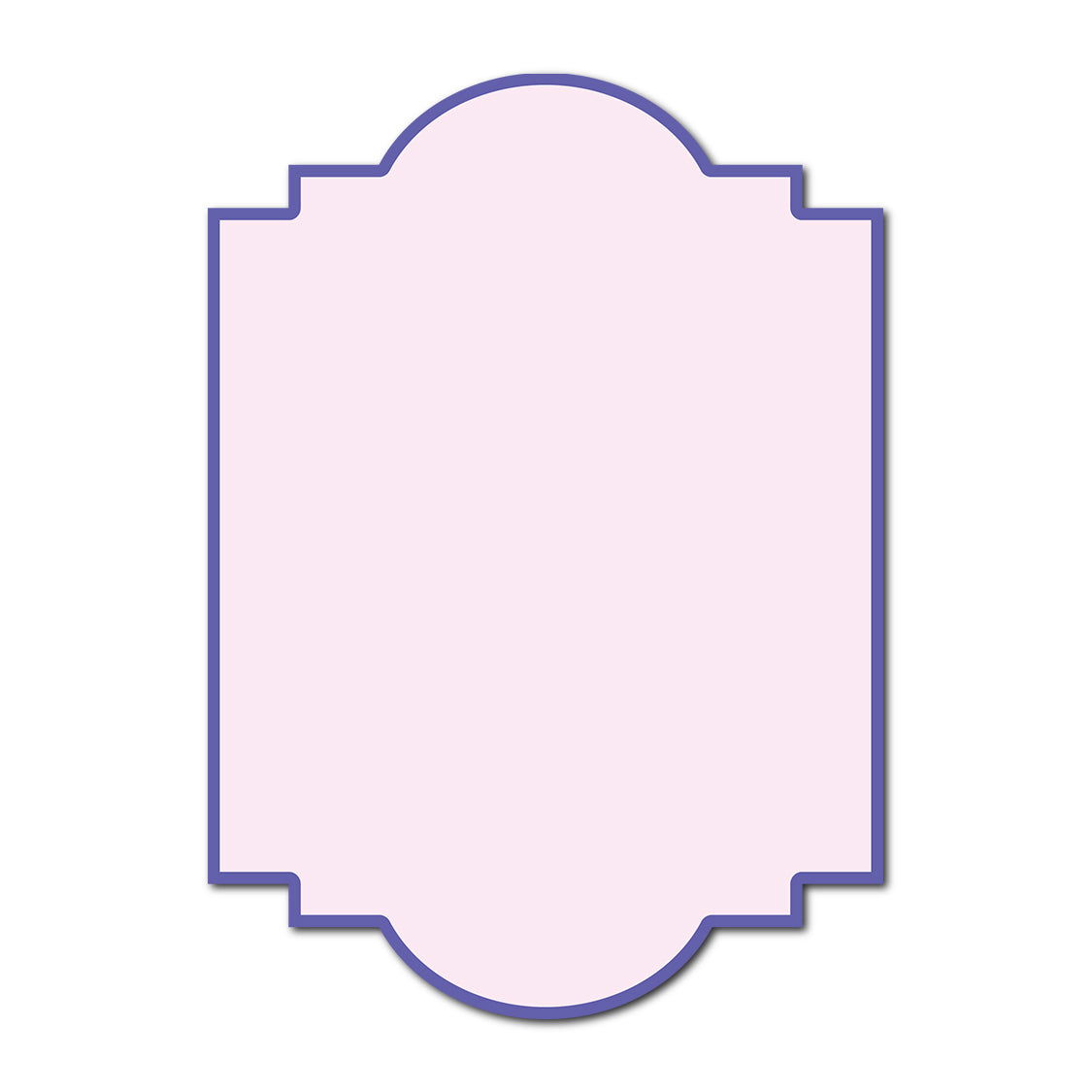 Classic Mounted 2-Layer Card | SVG Template - Shape P39