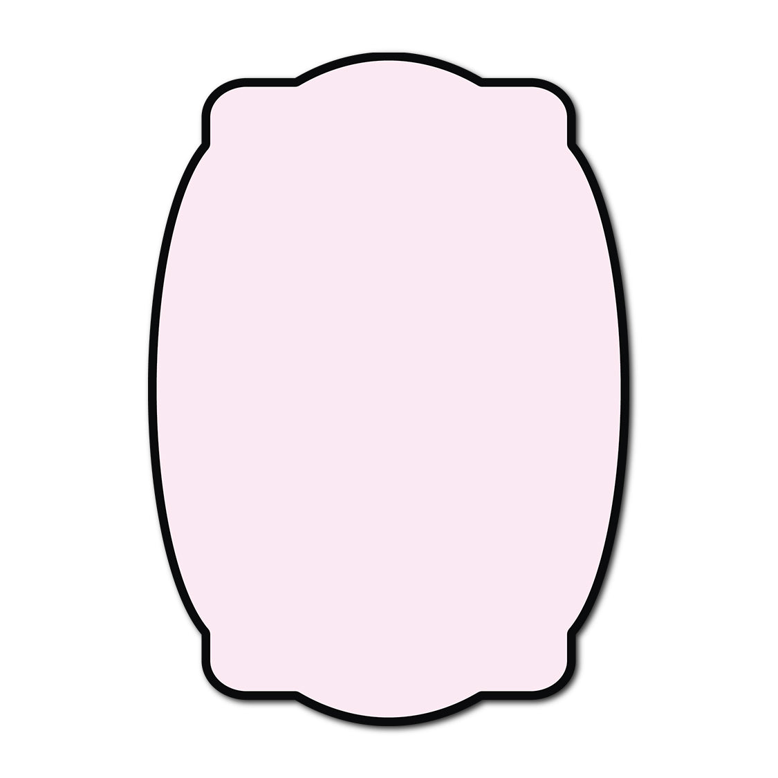 Classic Mounted 2-Layer Card | SVG Template - Shape P64