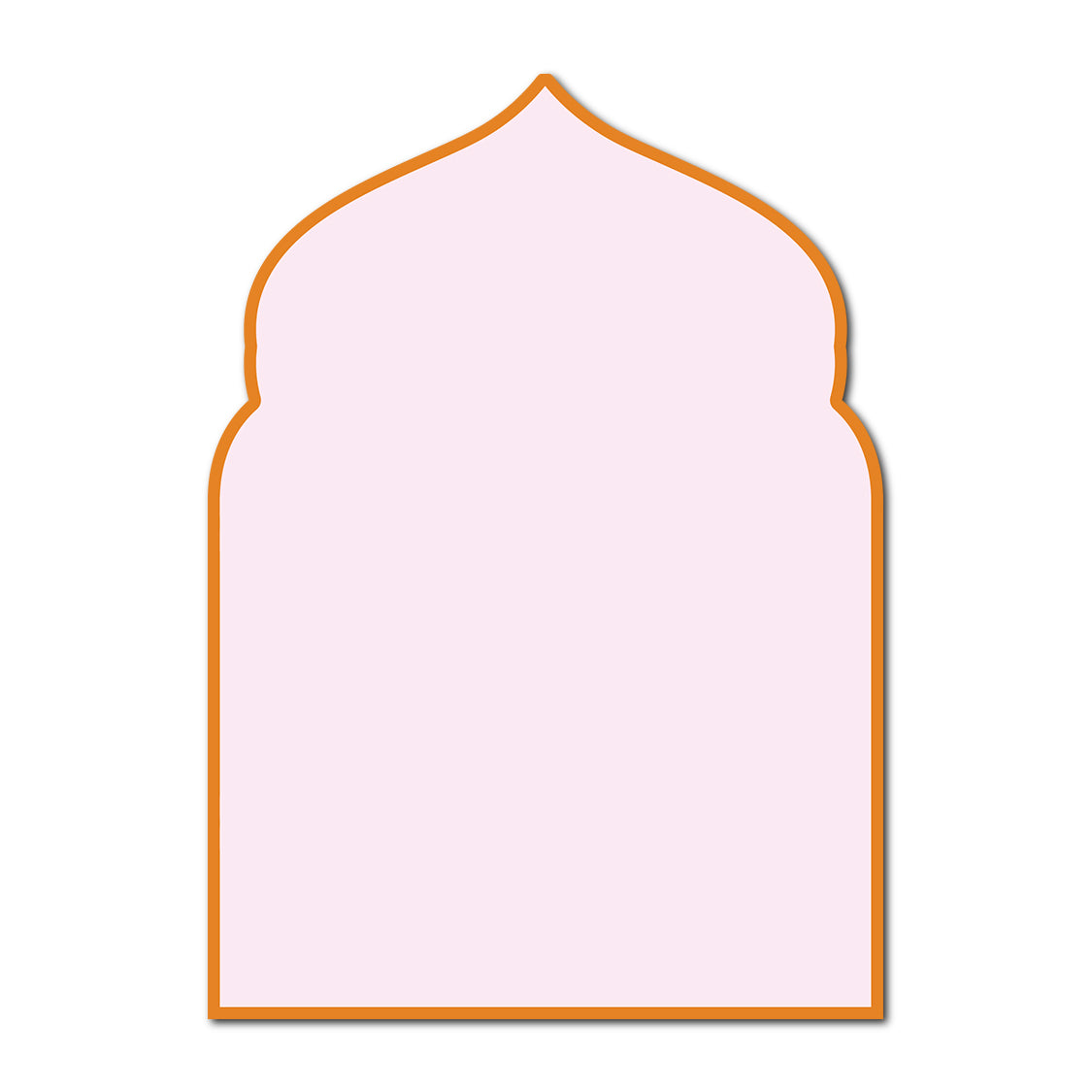Classic Mounted 2-Layer Card | SVG Template - Arabian Shape