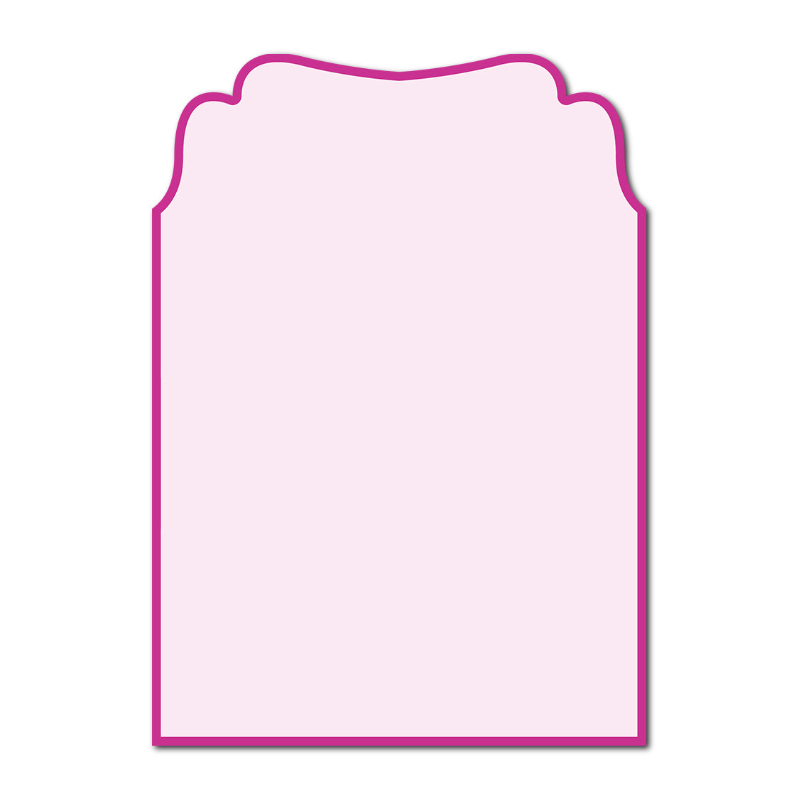 Classic Mounted 2-Layer Card | SVG Template - Princess Shape