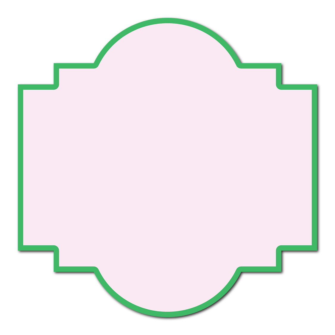 Classic Mounted 2-Layer Card | SVG Template - Shape S39