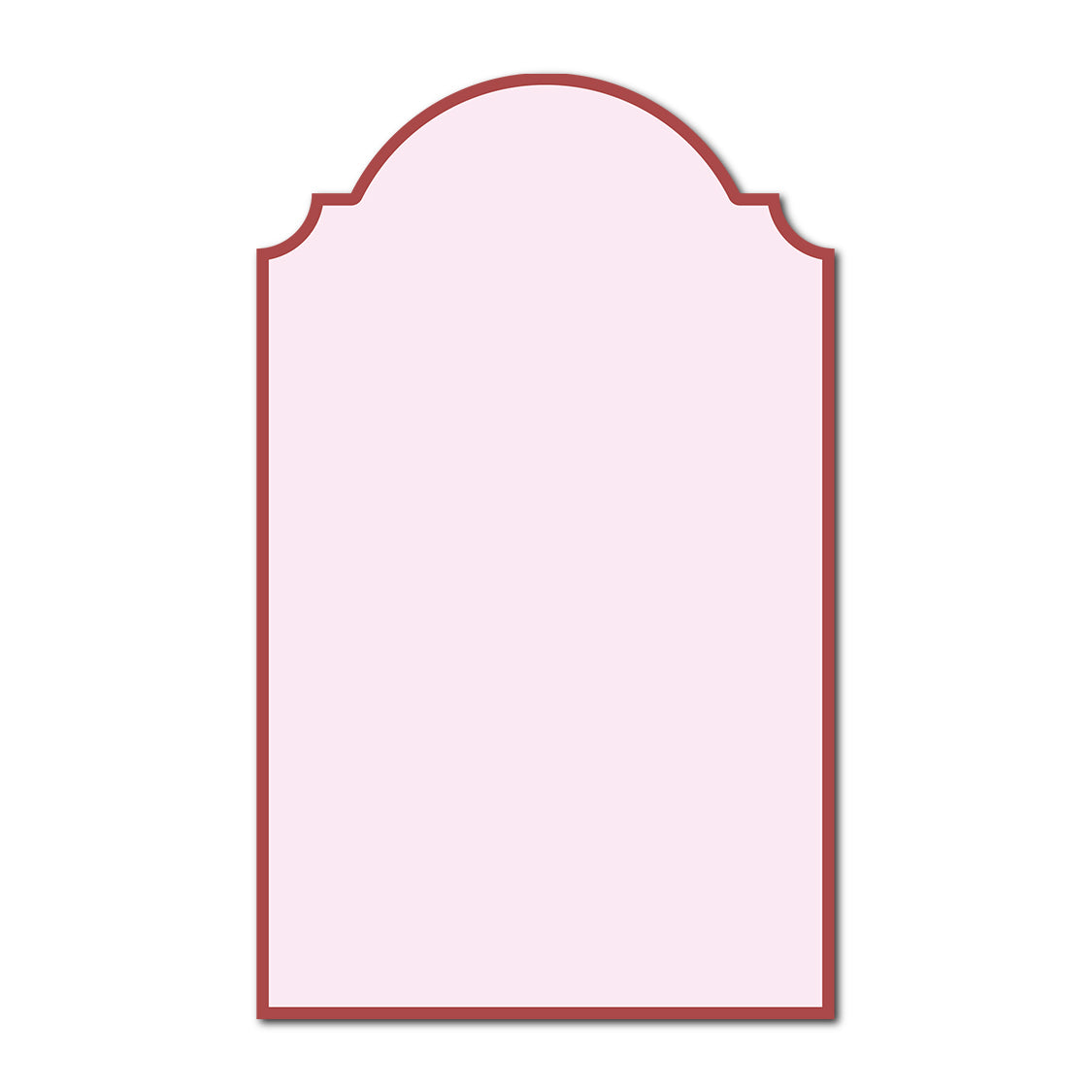 Classic Mounted 2-Layer Card | SVG Template - Traditional Shape