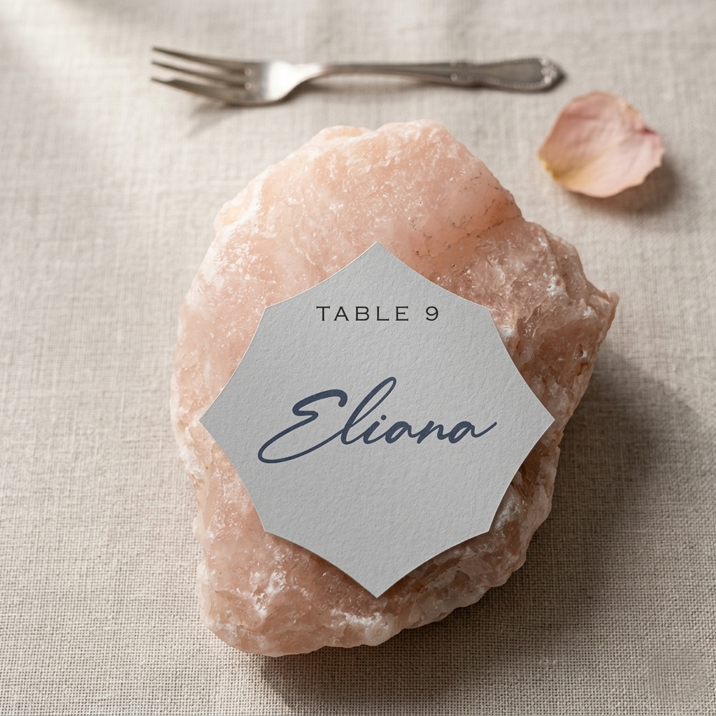 Personalized Wedding Place Cards | Fully Custom Print | Signature Shape 4