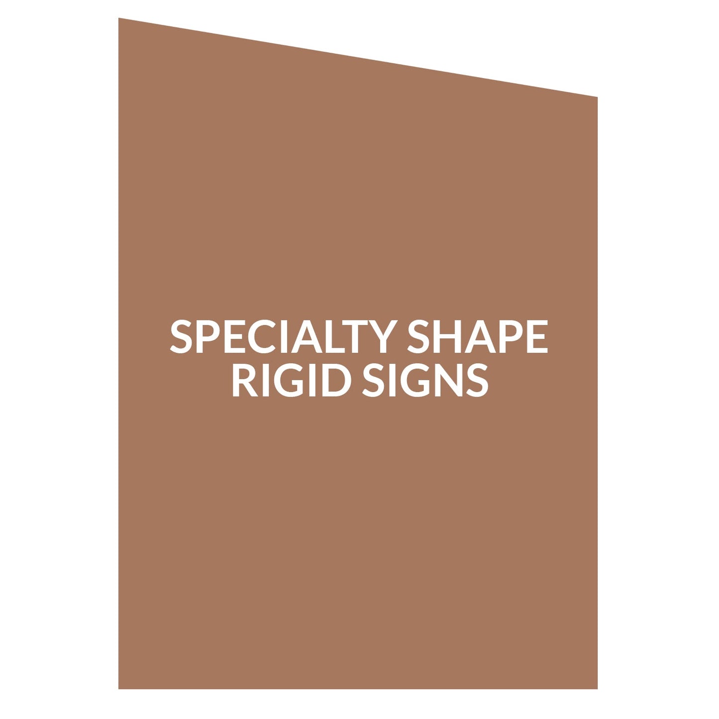Diagonal Coroplast Sign - 8 x 10 inch