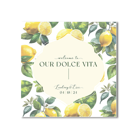 Personalized Linen Fabric Wedding Banner | Fully Custom Print