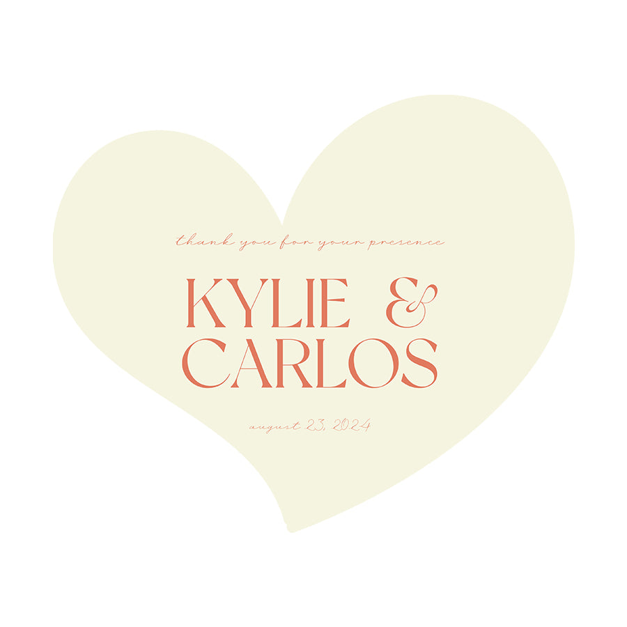 Signature Shape Custom Wedding Signage - Shape 100