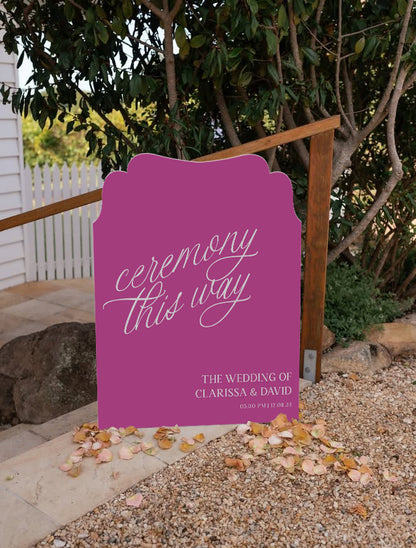 Personalized Wedding Signs | Fully Custom Print | Signature Princess Shape