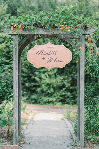 Personalized Wedding Signs | Fully Custom Print | Signature Shape 3