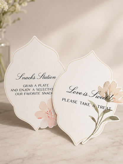 Wedding Table Sign Templates Set of 2 | Print & Cut PNG Table Signage for DIY Weddings - Denise Collection