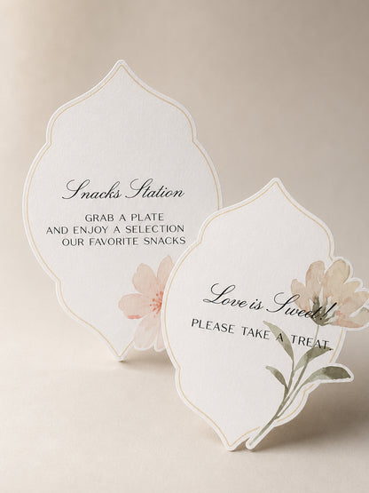 Wedding Table Sign Templates Set of 2 | Print & Cut PNG Table Signage for DIY Weddings - Denise Collection