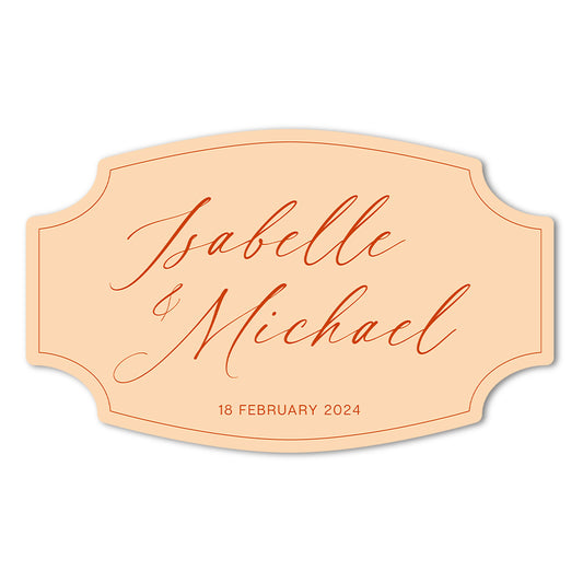Signature Shape Custom Wedding Signage - Shape 9