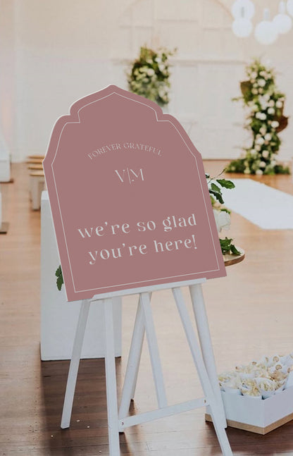 Personalized Wedding Signs | Fully Custom Print | Signature Regal Shape