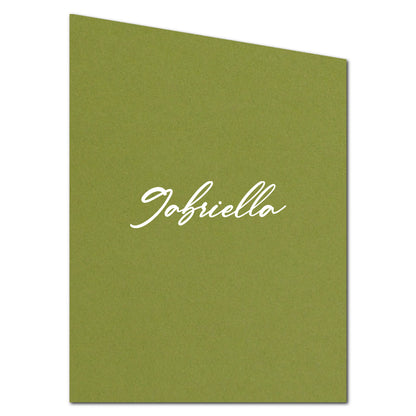 Individually Personalized Wedding Prints on Diecut Cardstock - Diagonal Shape