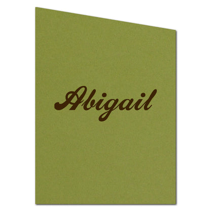 Individually Personalized Wedding Prints on Diecut Cardstock - Diagonal Shape