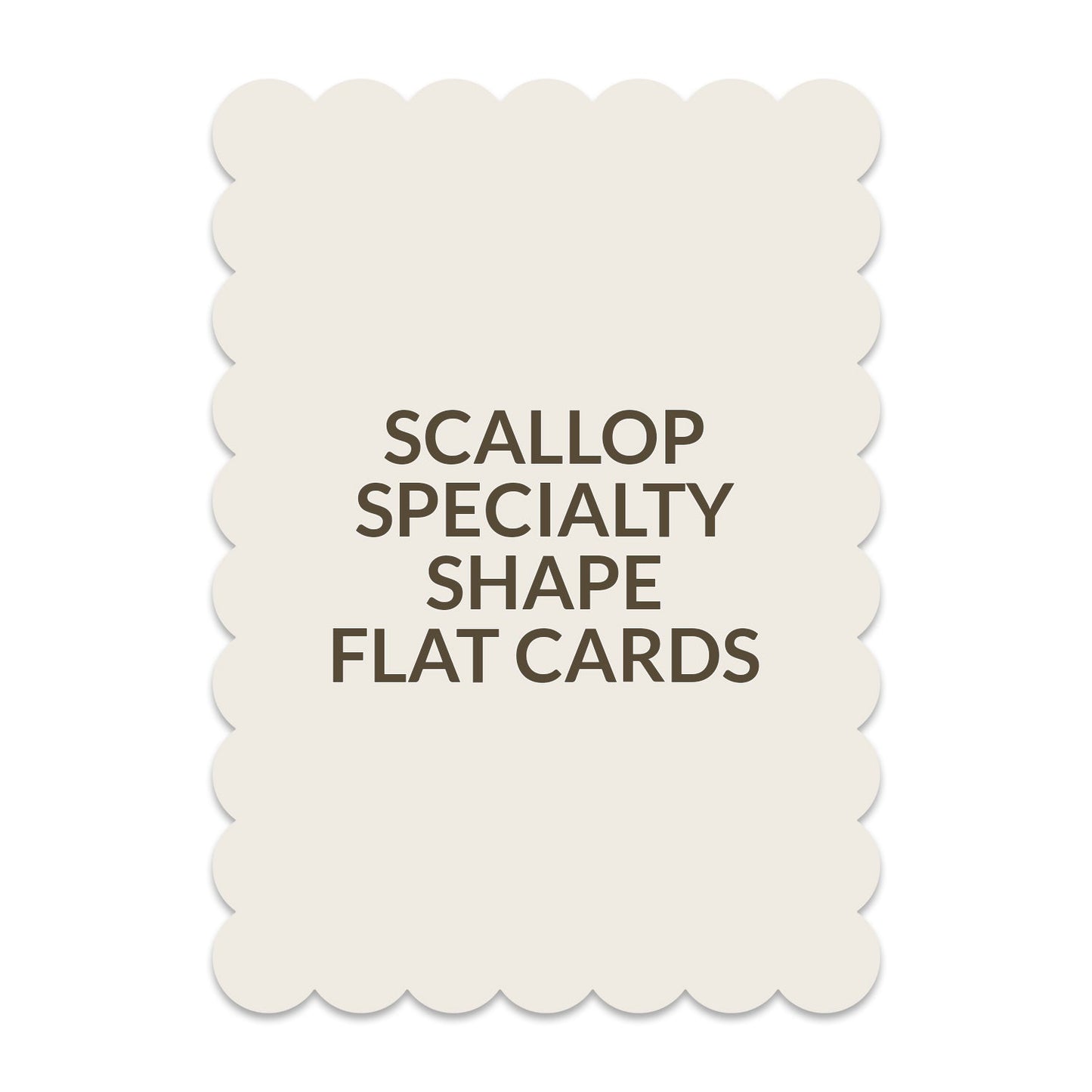 5.5" x 8.5" Landscape 120lb Eggshell White - Scallop