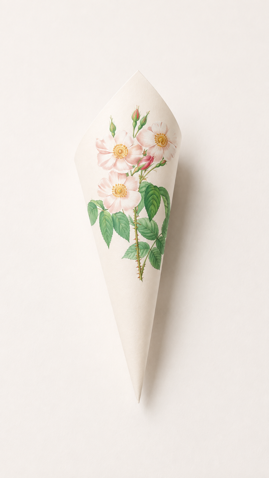 DIY Floral Wedding Confetti Cone Template | Printable Print & Cut PNG Template - Giada Collection