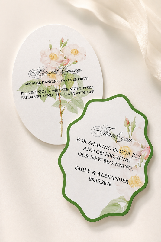 Floral Wedding Favor Tag Templates | Set of 2 Print-and-Cut Gift Tag PNG Files - Giada Collection