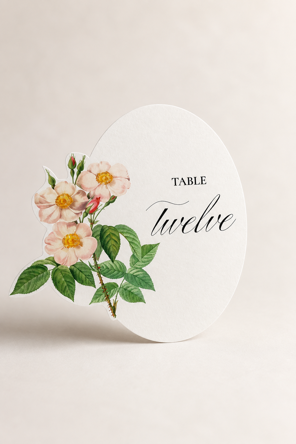 Print-and-Cut Wedding Table Number & Two-Layer Place Card Template Set | Floral Printable Print & Cut PNG Files - Giada Collection