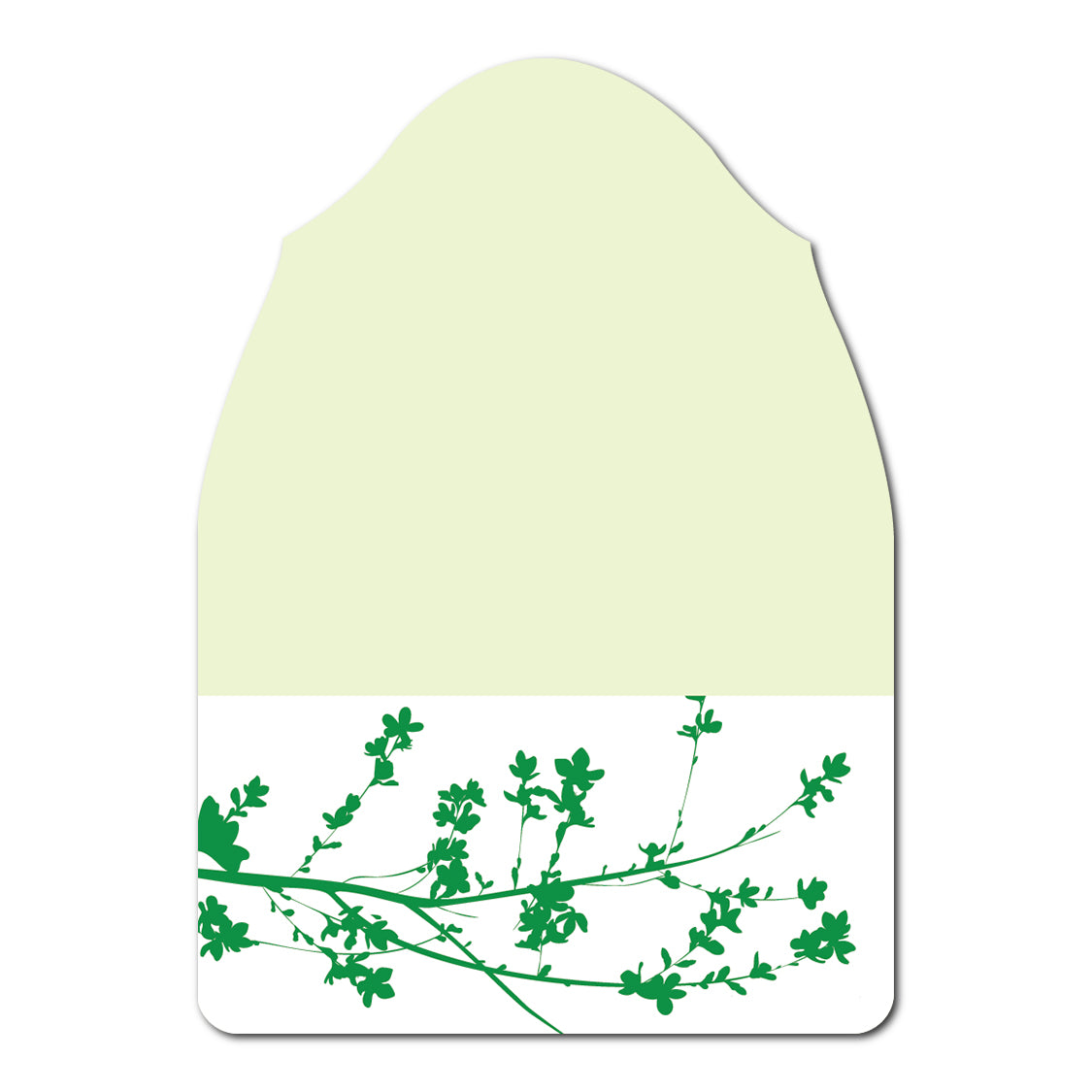 Double Layer Botanical Favor Card | SVG PNG Template - Shape 11