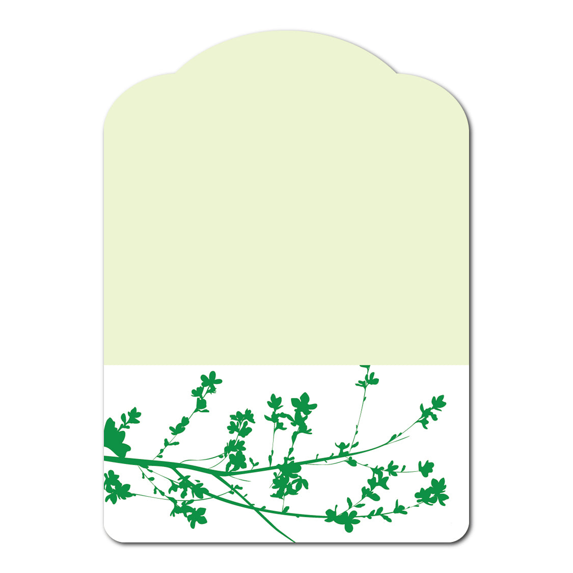 Double Layer Botanical Favor Card | SVG PNG Template - Shape 4