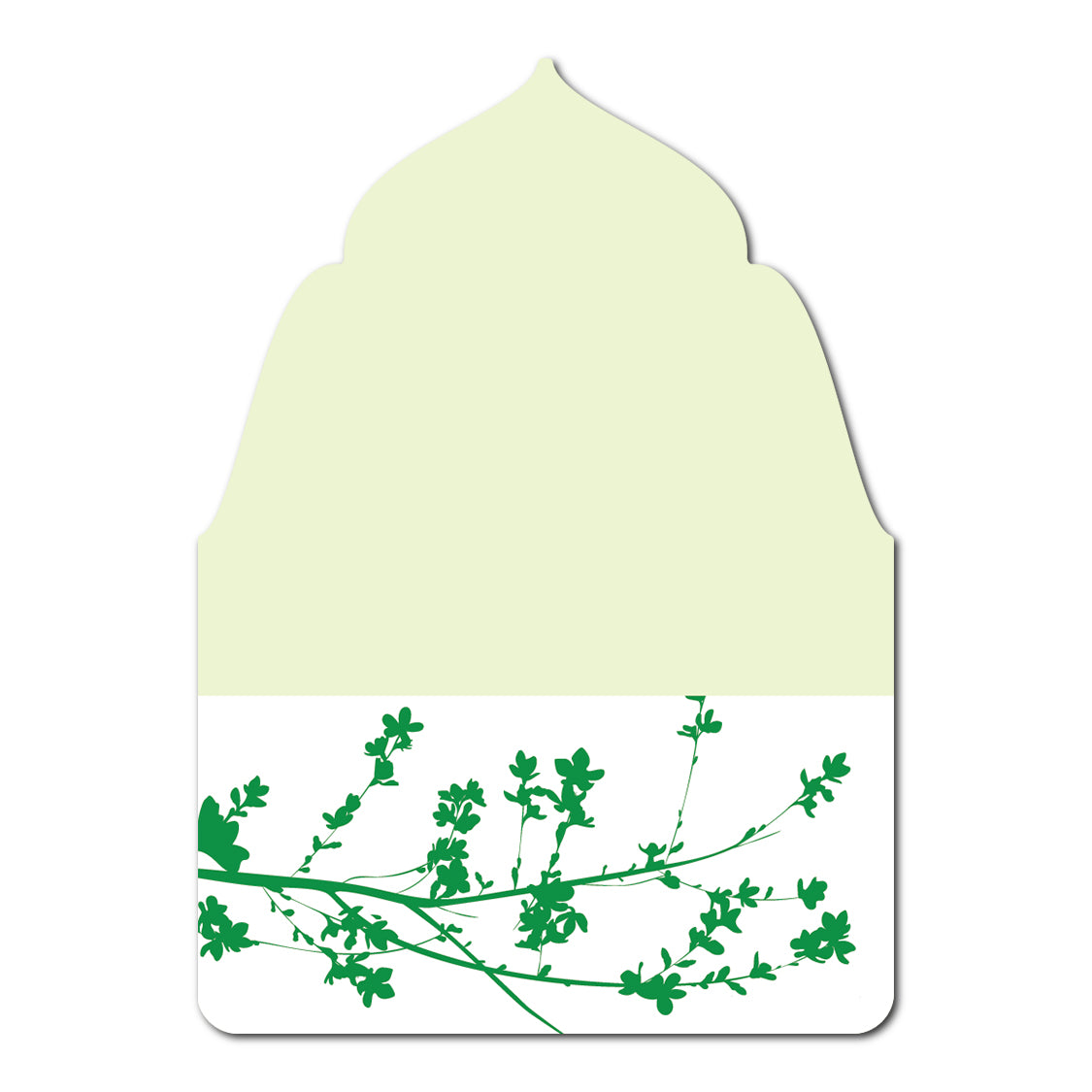 Double Layer Botanical Favor Card | SVG PNG Template - Shape 5