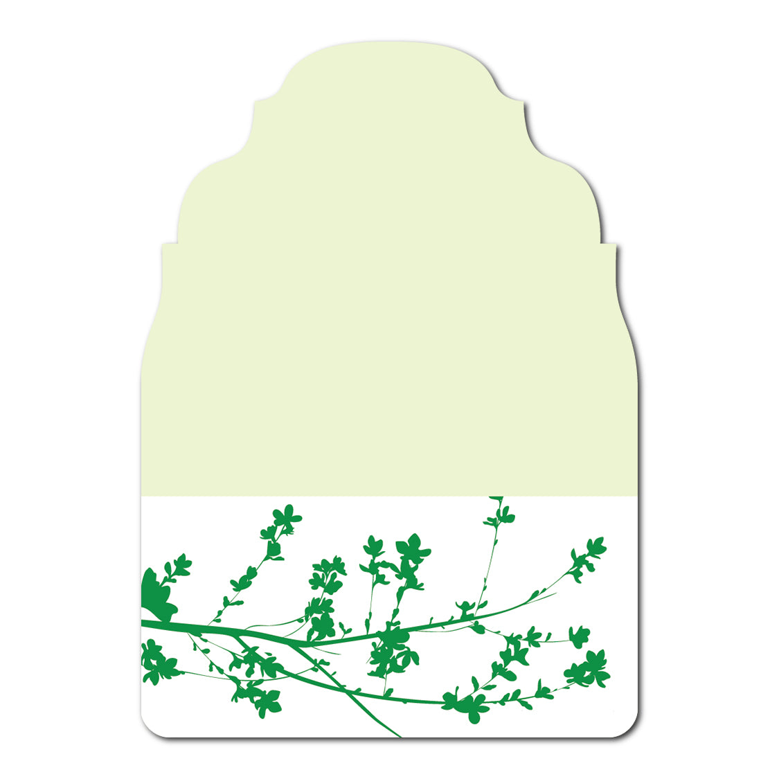 Double Layer Botanical Favor Card | SVG PNG Template - Shape 7