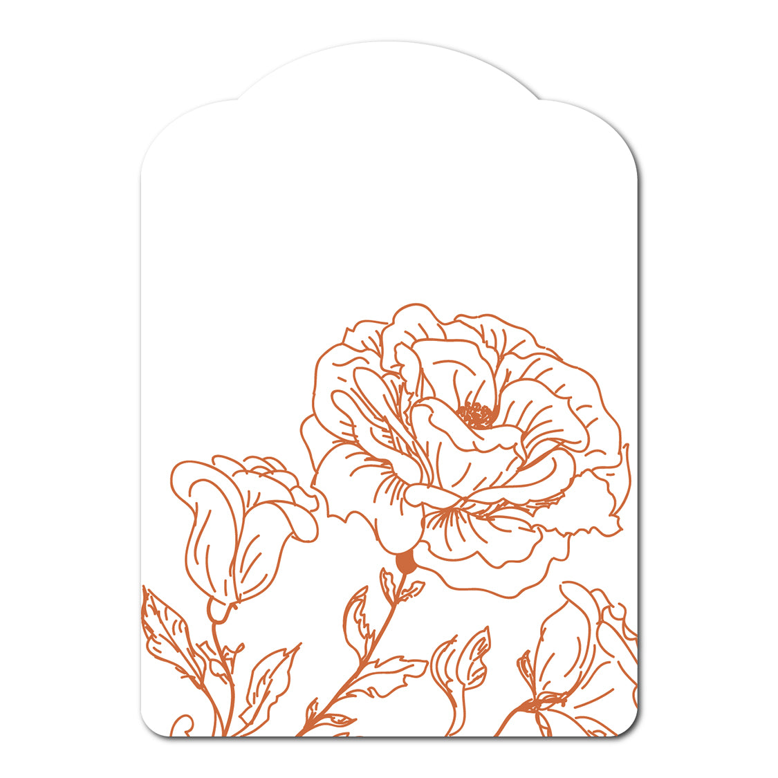 Floral Print Favor Tag | SVG PNG Template - Shape 10
