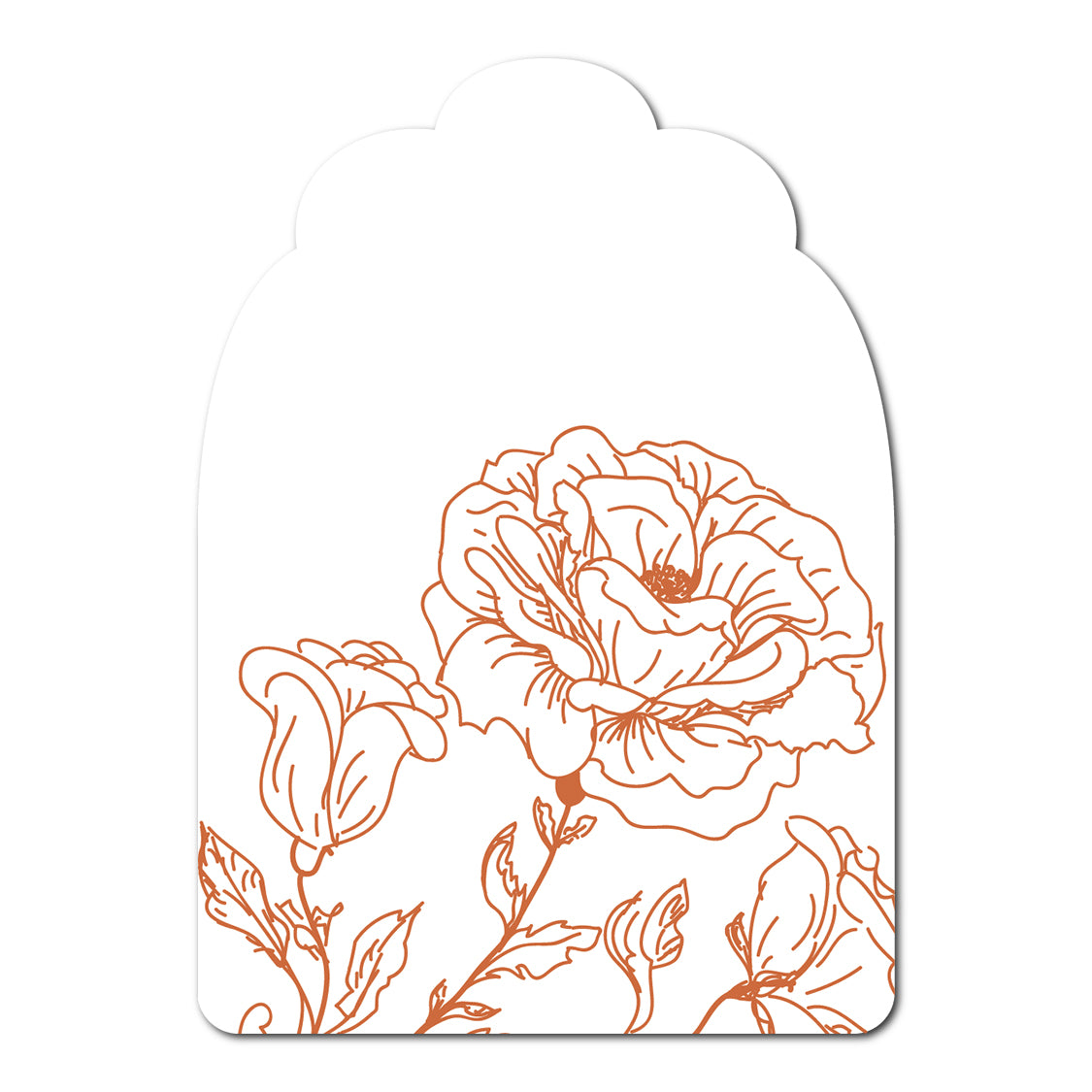 Floral Print Favor Tag | SVG PNG Template - Shape 12