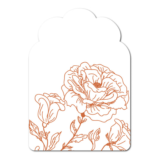 Floral Print Favor Tag | SVG PNG Template - Shape 4