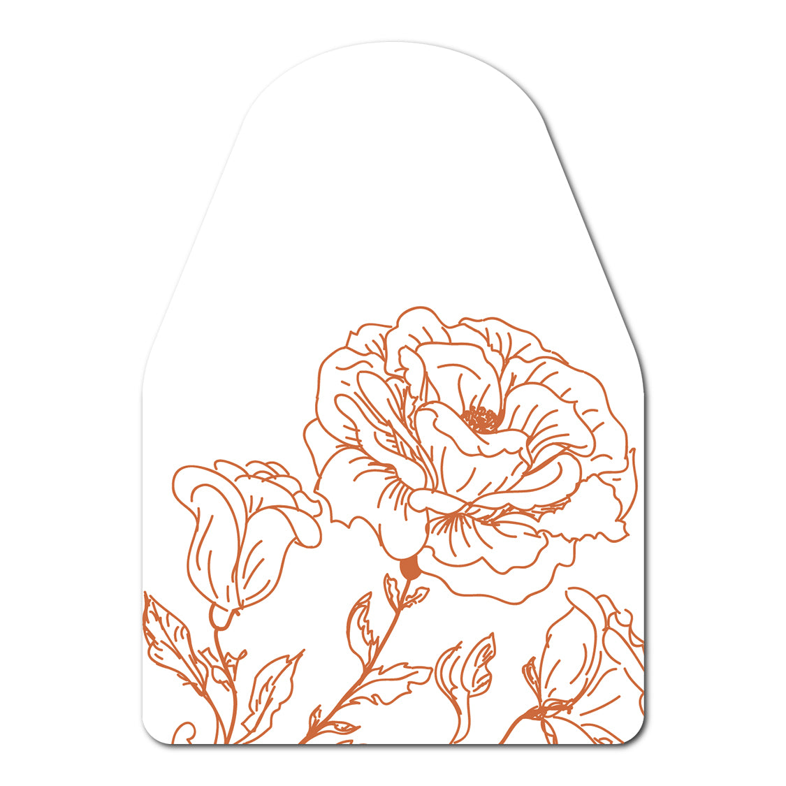 Floral Print Favor Tag | SVG PNG Template - Shape 6