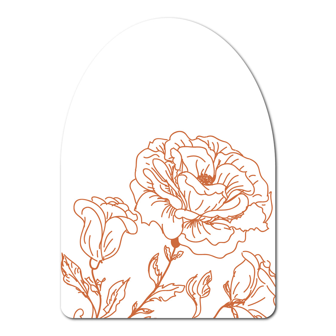 Floral Print Favor Tag | SVG PNG Template - Shape 8