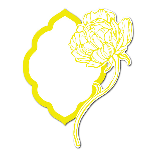 Modern Place Card with Floral Cutout | SVG PNG Template - Shape 10