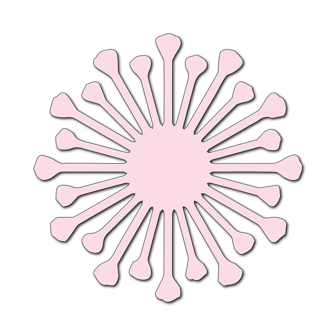Paper Flower-Making SVG Template | Flower Center - Shape 4