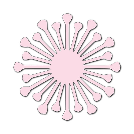 Paper Flower-Making SVG Template | Flower Center - Shape 4