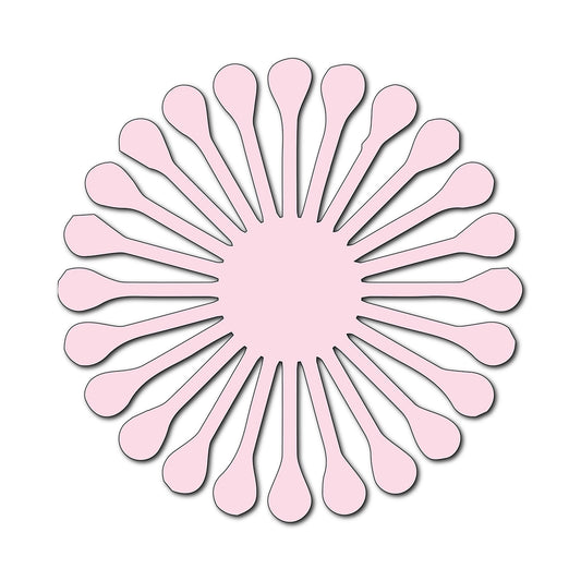 Paper Flower-Making SVG Template | Flower Center - Shape 5