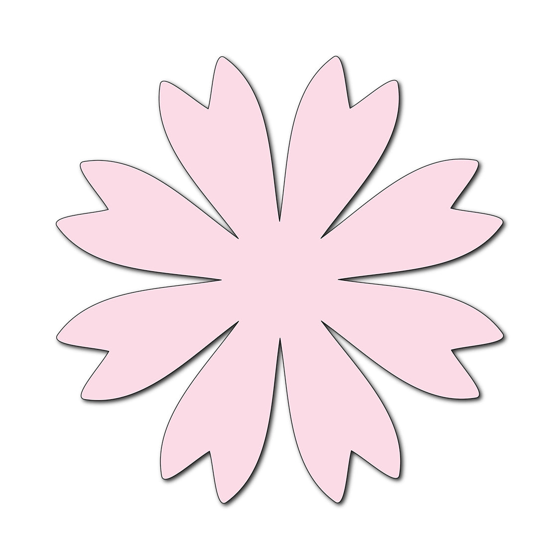 Paper Flower-Making SVG Template | Flower Center - Shape 10