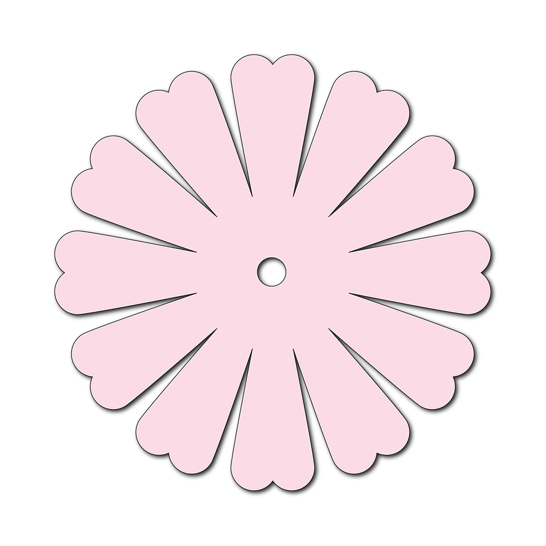 Paper Flower-Making SVG Template | Flower Center - Shape 25
