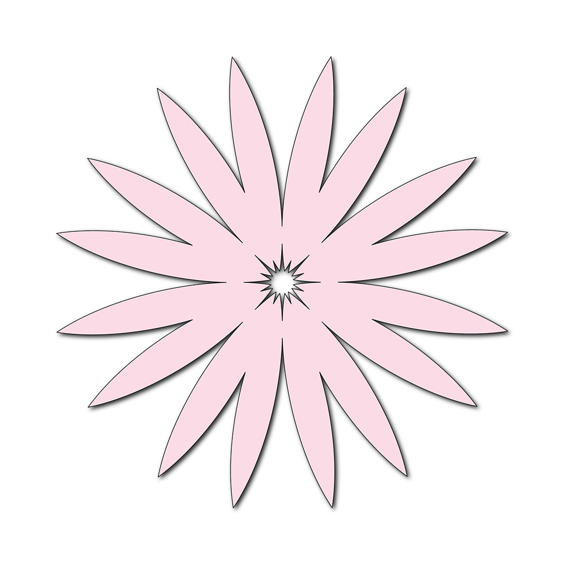 Paper Flower-Making SVG Template | Flower Center - Shape 28