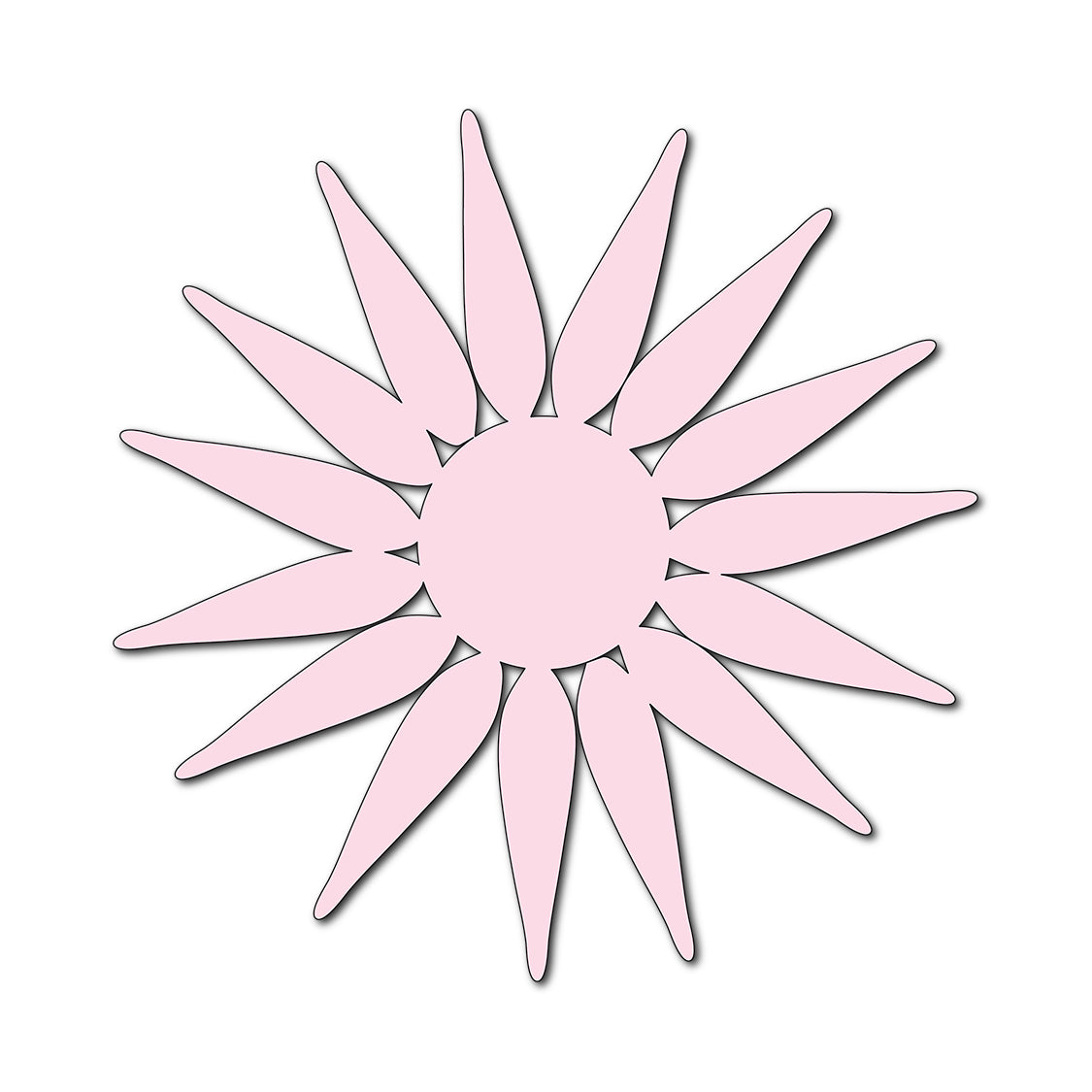 Paper Flower-Making SVG Template | Flower Center - Shape 39