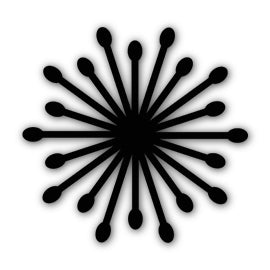 Paper Flower-Making SVG Template | Flower Center - Shape 86